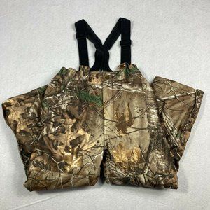Cabela’s Unisex Kids Camouflage Real Tree Waterproof Snow Bib Pants Size Medium